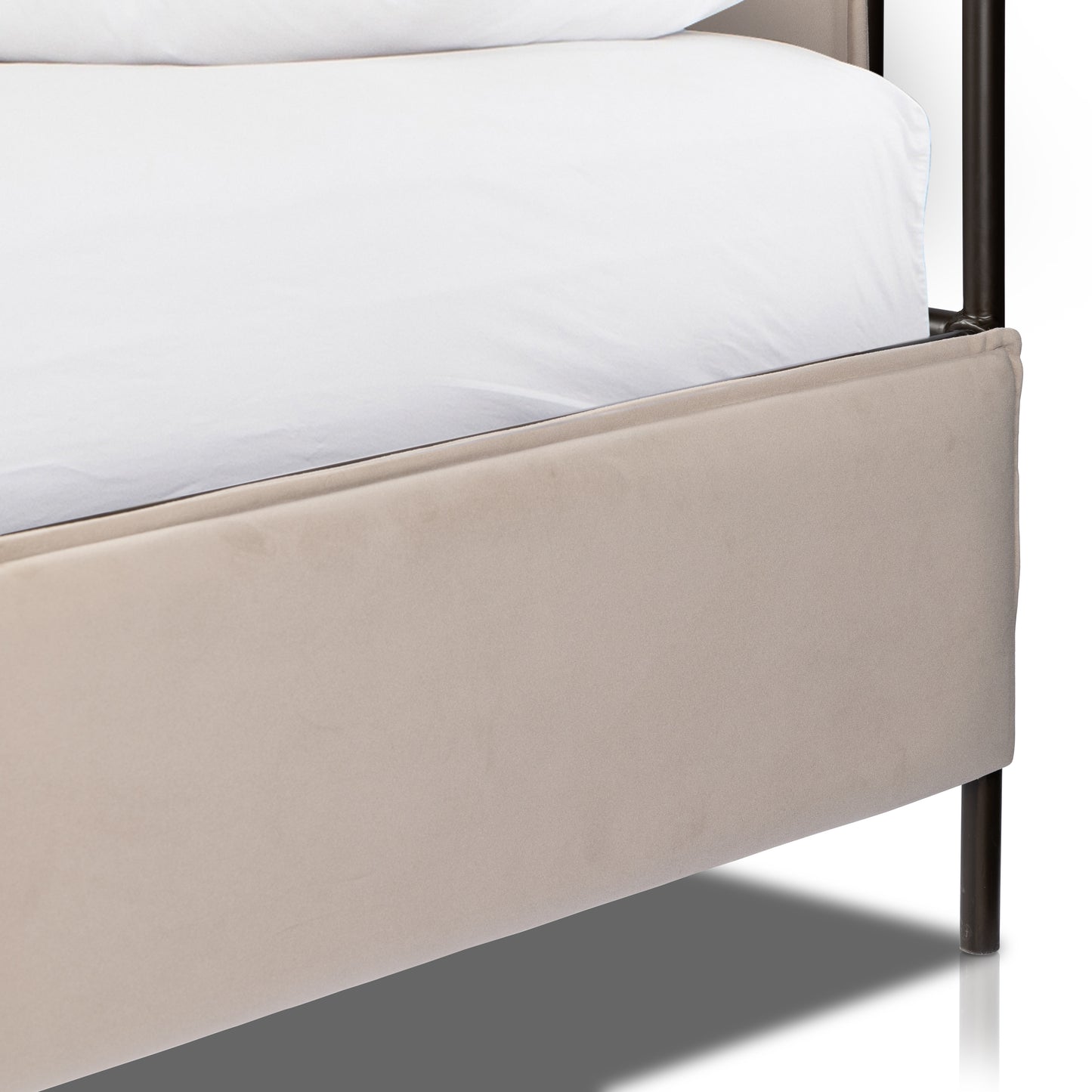 Leigh Bed-Modern Velvet Sand-King