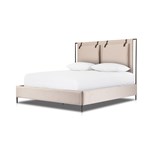 Leigh Bed-Modern Velvet Sand-King