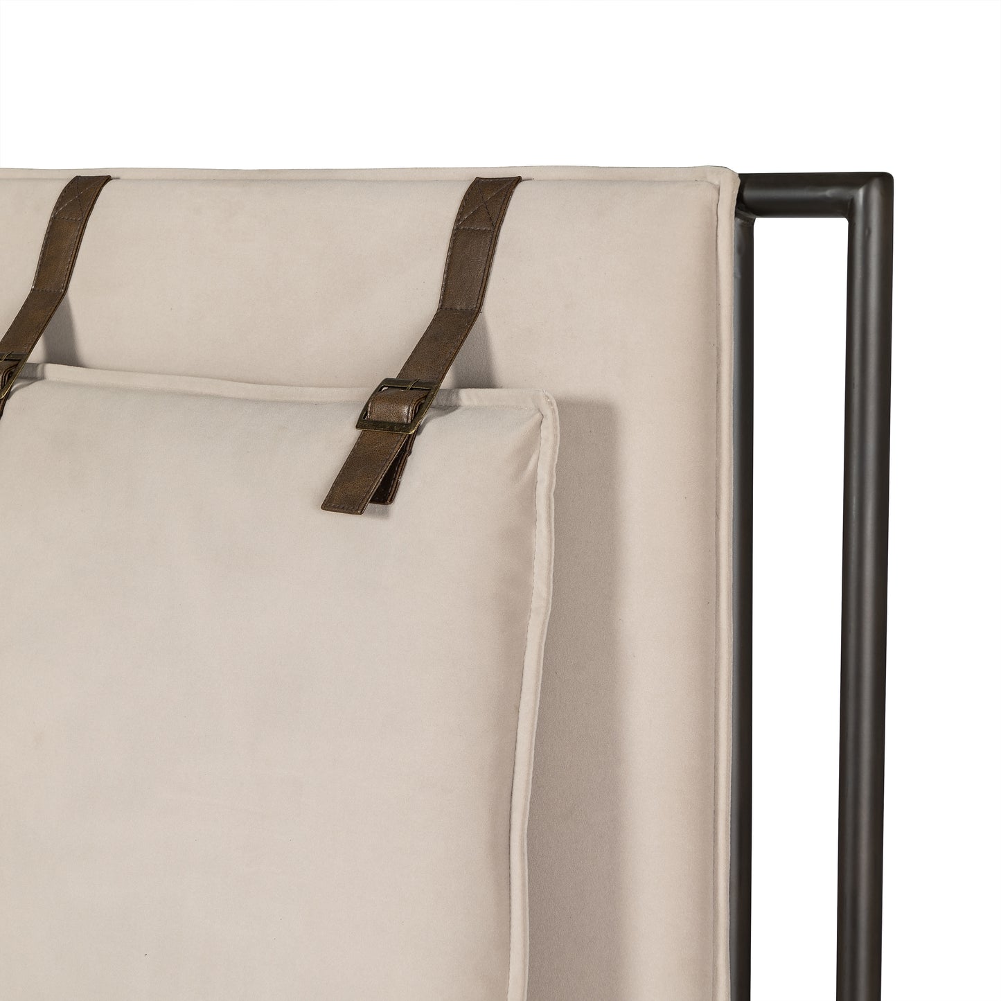 Leigh Bed-Modern Velvet Sand-Queen