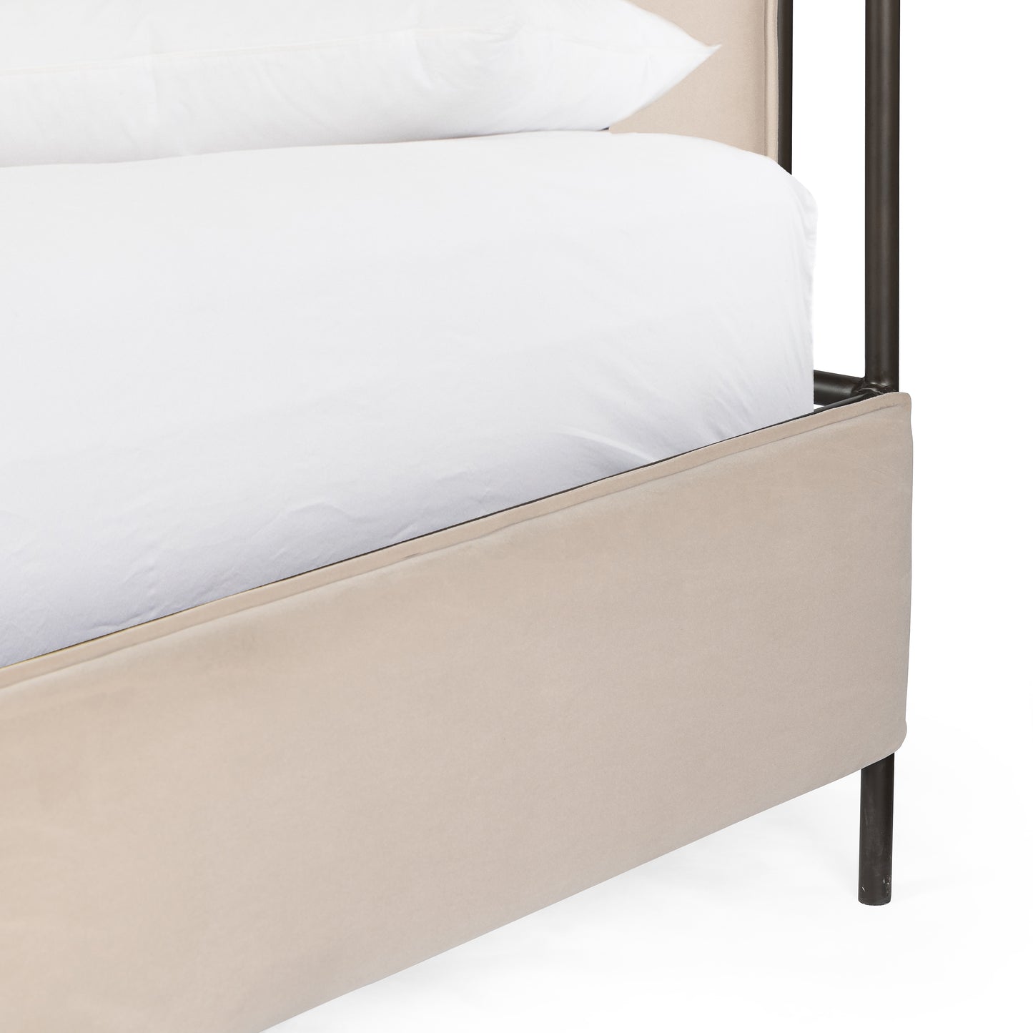 Leigh Bed-Modern Velvet Sand-Queen