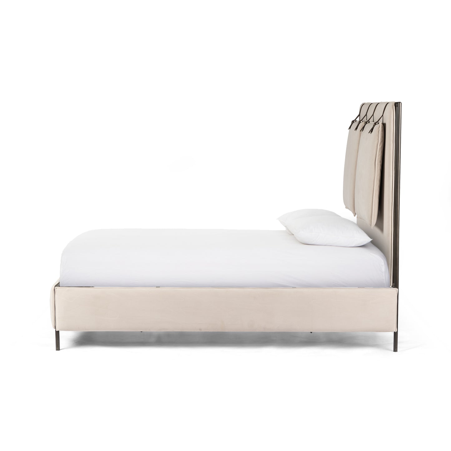 Leigh Bed-Modern Velvet Sand-Queen