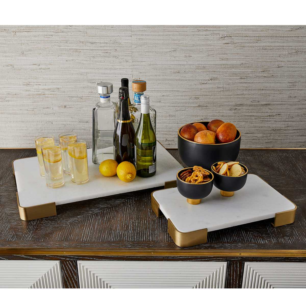 Offering Bowls - Black, S/2