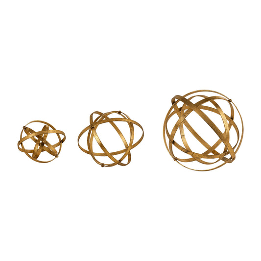 STETSON SPHERES, GOLD, S/3