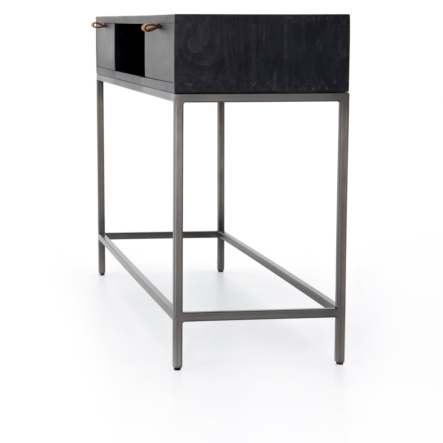 Trey Console Table-Black Wash Poplar