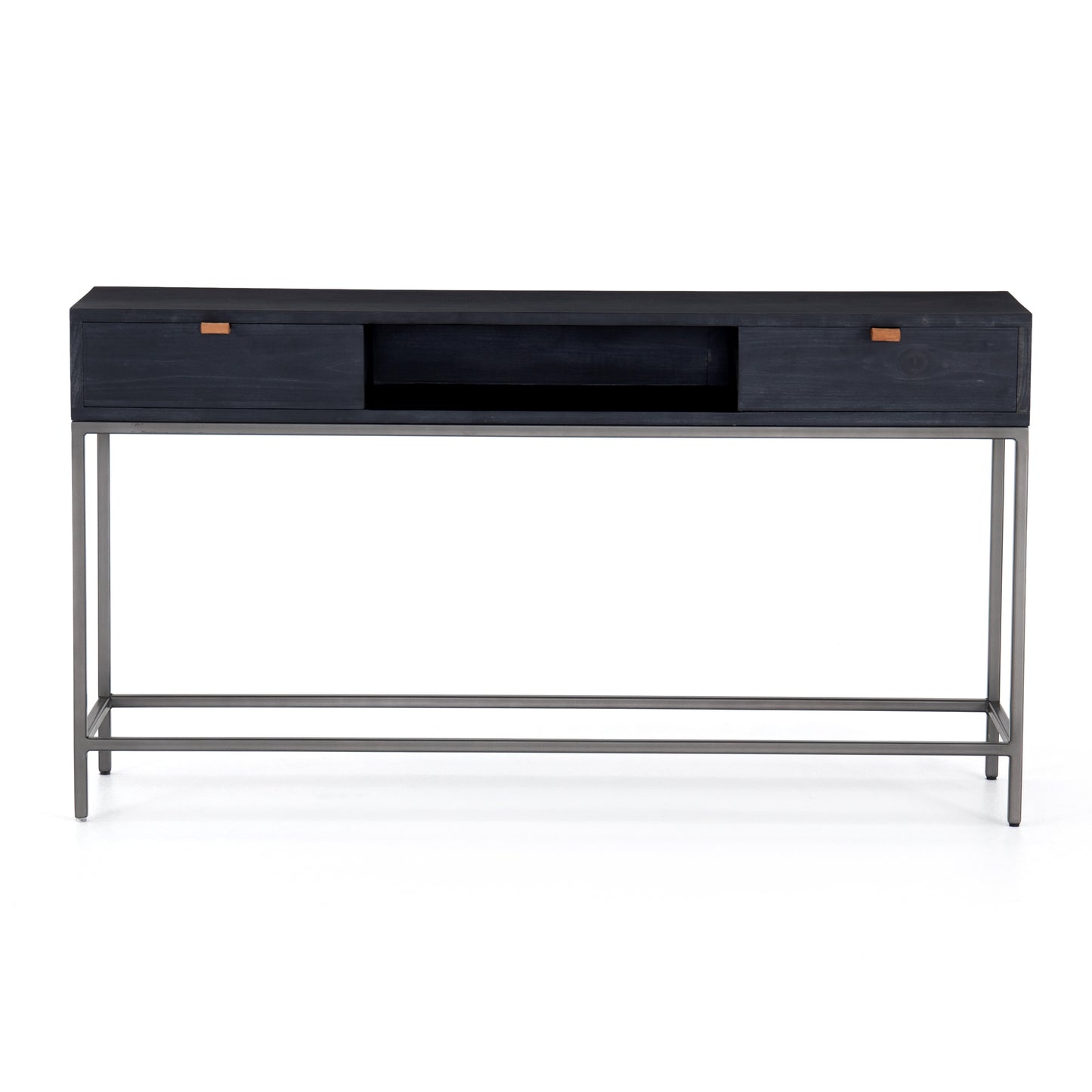 Trey Console Table-Black Wash Poplar