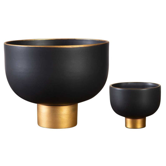 Offering Bowls - Black, S/2