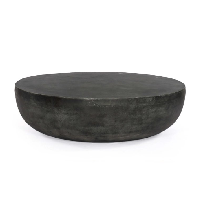 Basil Round Coffee Table-48"-Aged Grey