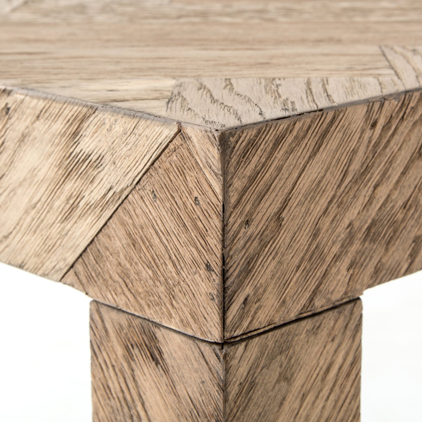 Lamar Console Table-Drifted Oak Veneer