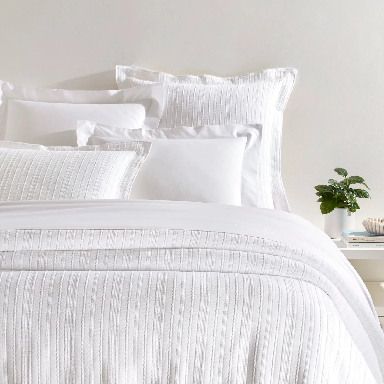 Madison White Matelasse Coverlet