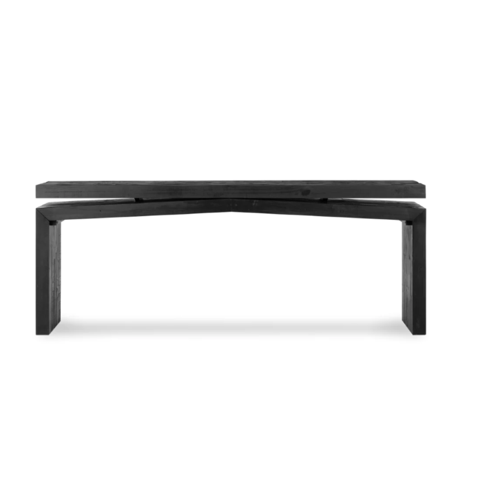 Matthes Console Table-Aged Black Pine