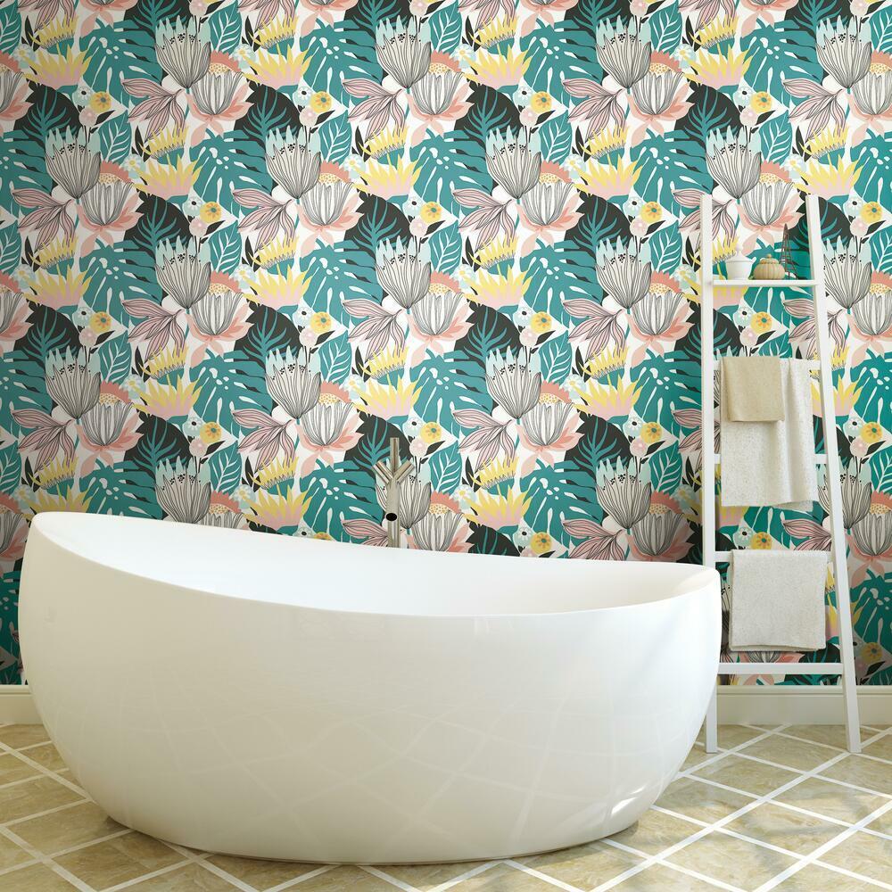 Tropical Leaves Peel and Stick Wallpaper