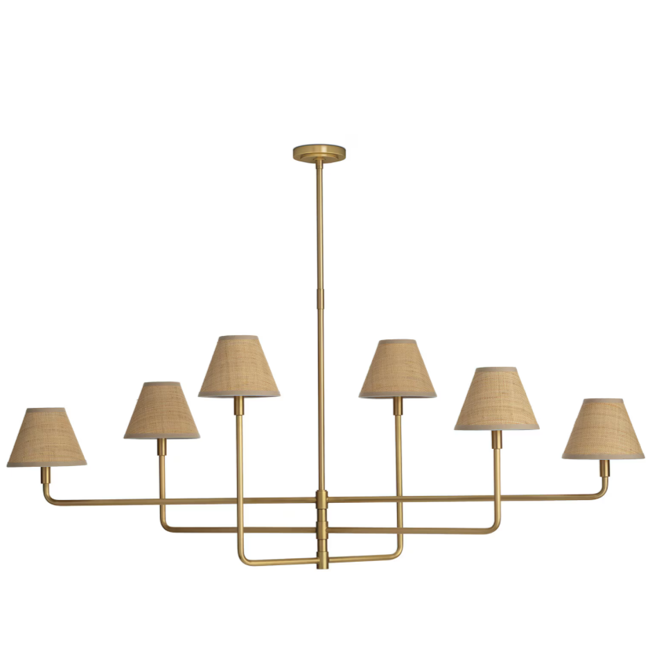 Polly Chandelier - Rattan Shade