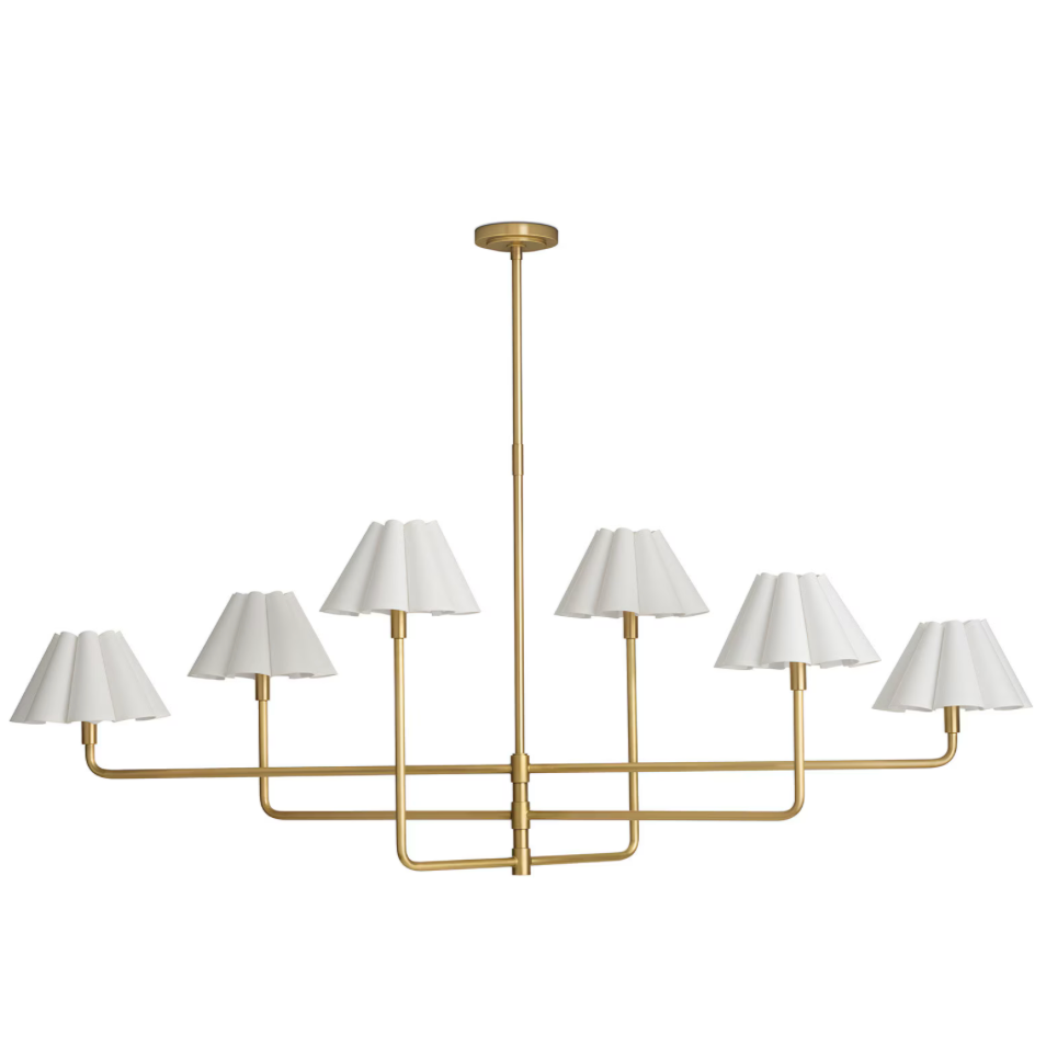 Polly Chandelier - White Shade