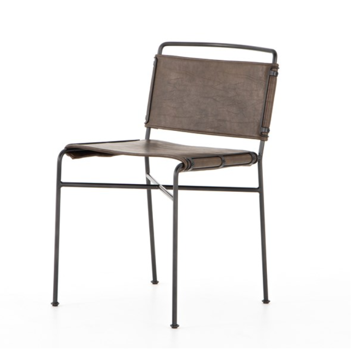 Wharton Dining Chair-Distressed Brown