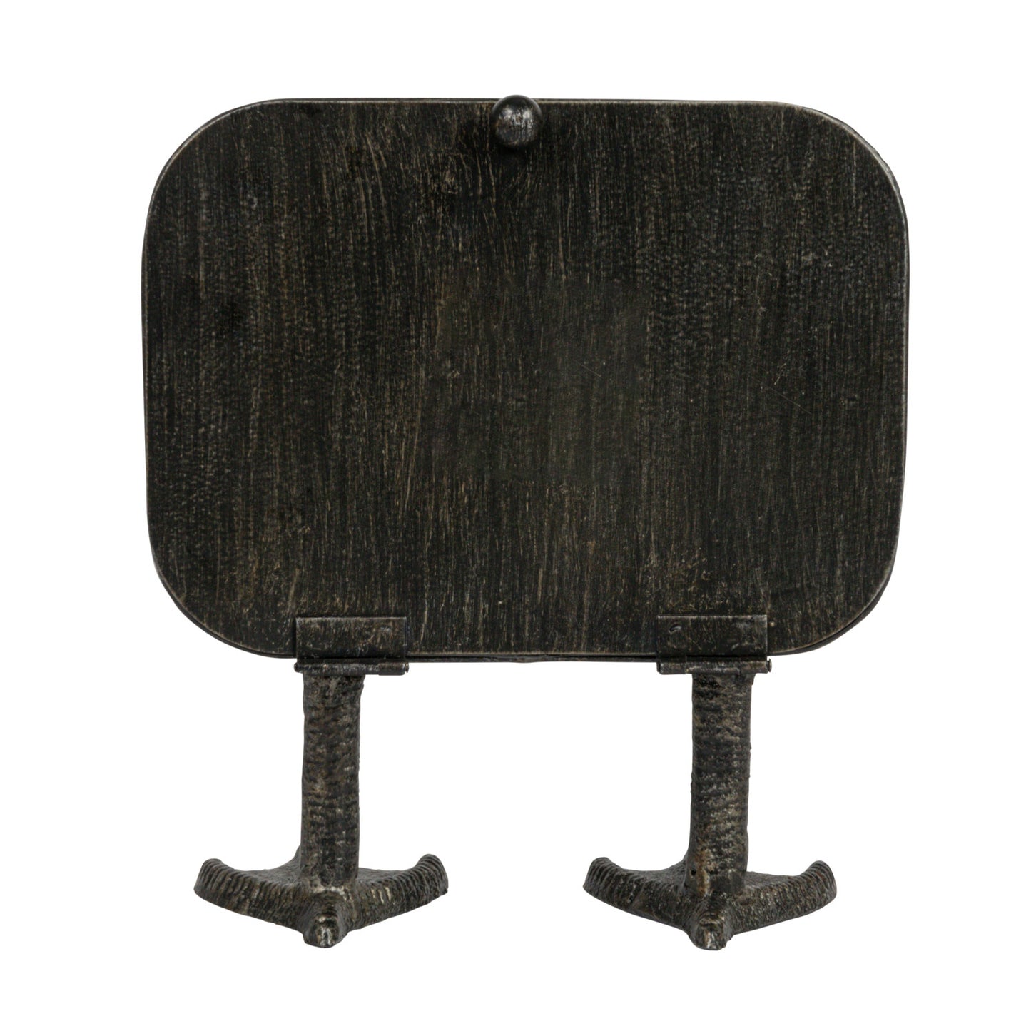 Metal Clock w/ Duck Feet, Gunmetal Finish