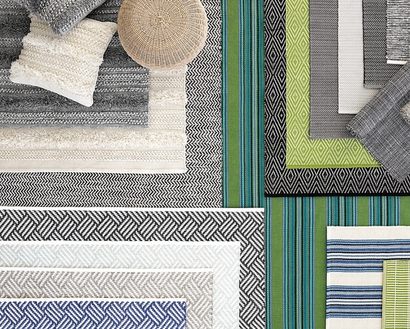 Zhara Stripe Ivory Handwoven Indoor/Outdoor Rug