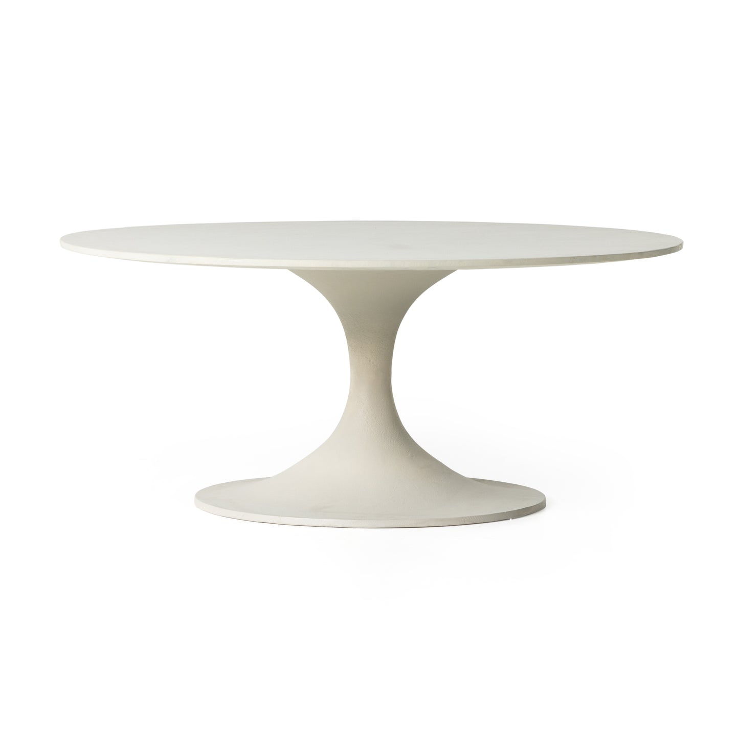 Simone Round Coffee Table-Matte White
