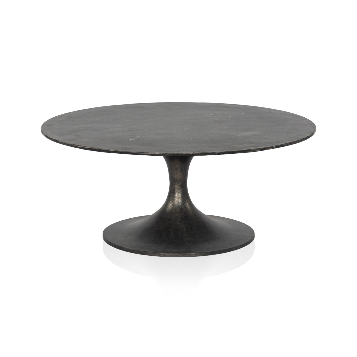 Simone Round Coffee Table-Raw Black