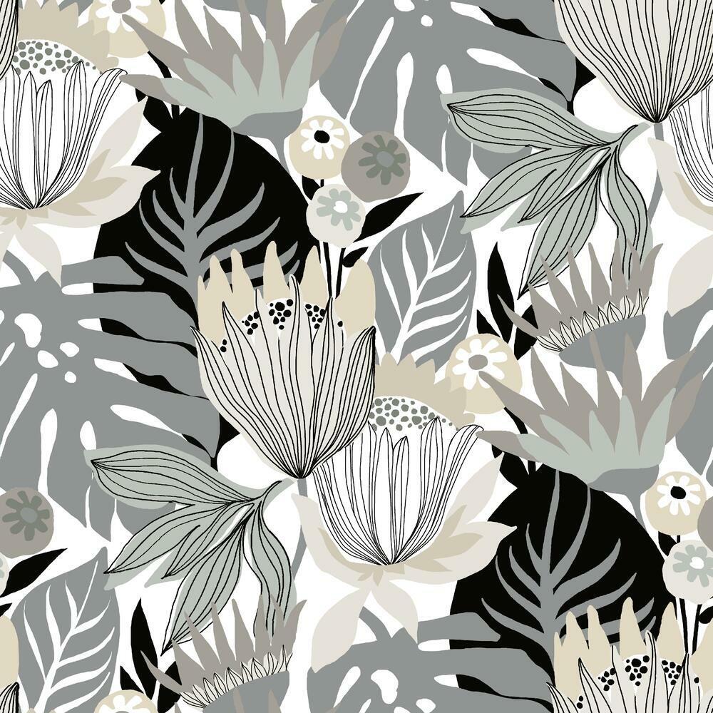 Tropical Leaves Peel and Stick Wallpaper