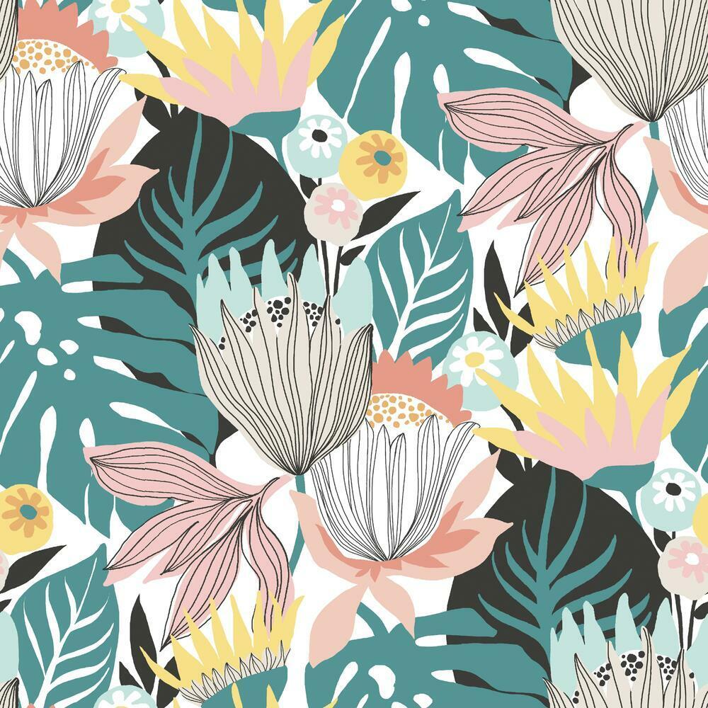 Tropical Leaves Peel and Stick Wallpaper