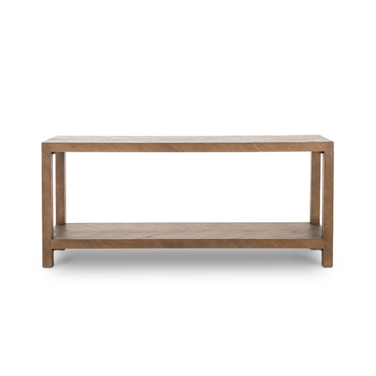 Lamar Console Table-Matte Brown Veneer