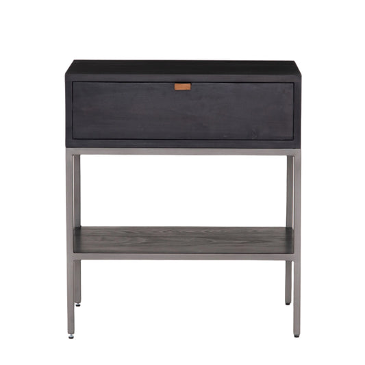 Trey Nightstand-Black Wash Poplar