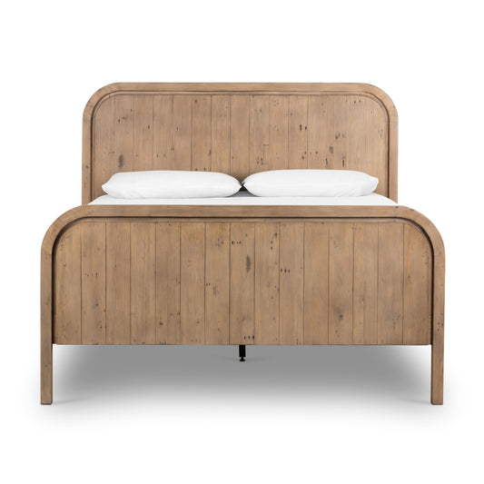 Everson Bed-Scrubbed Teak-Queen