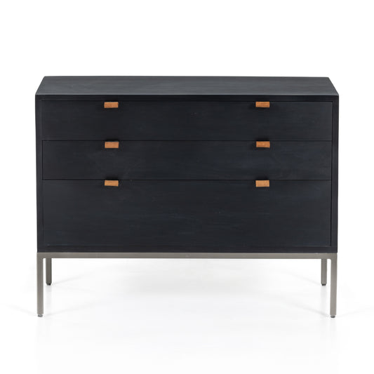 Trey Large Nightstand-Black Wash Poplar
