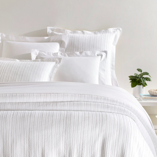 Madison White Matelasse Coverlet