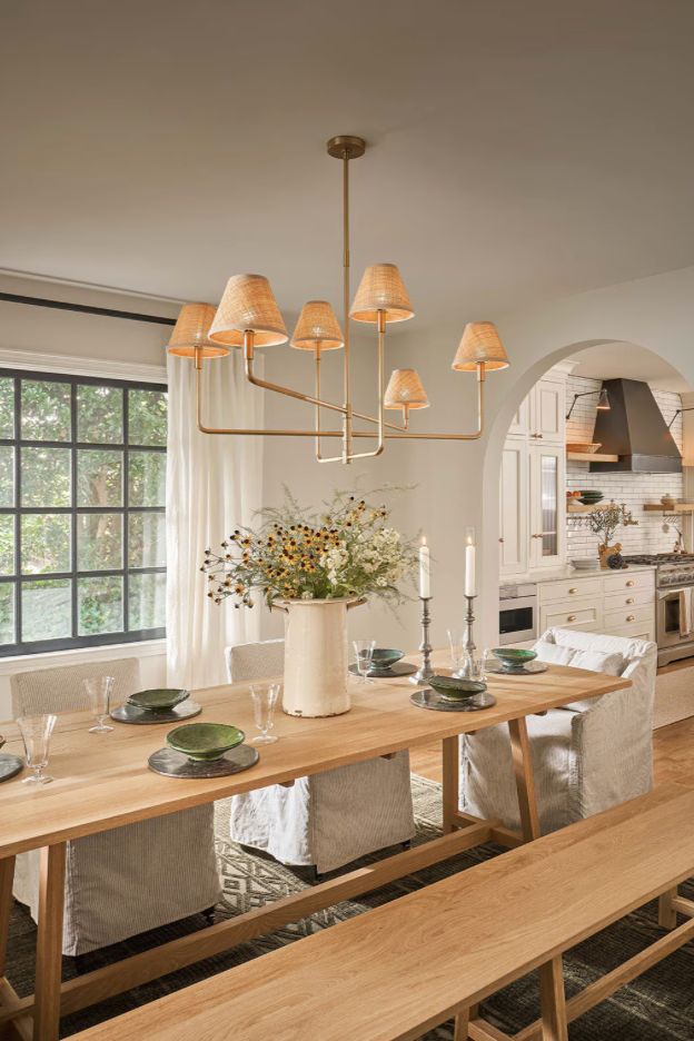 Polly Chandelier - Rattan Shade