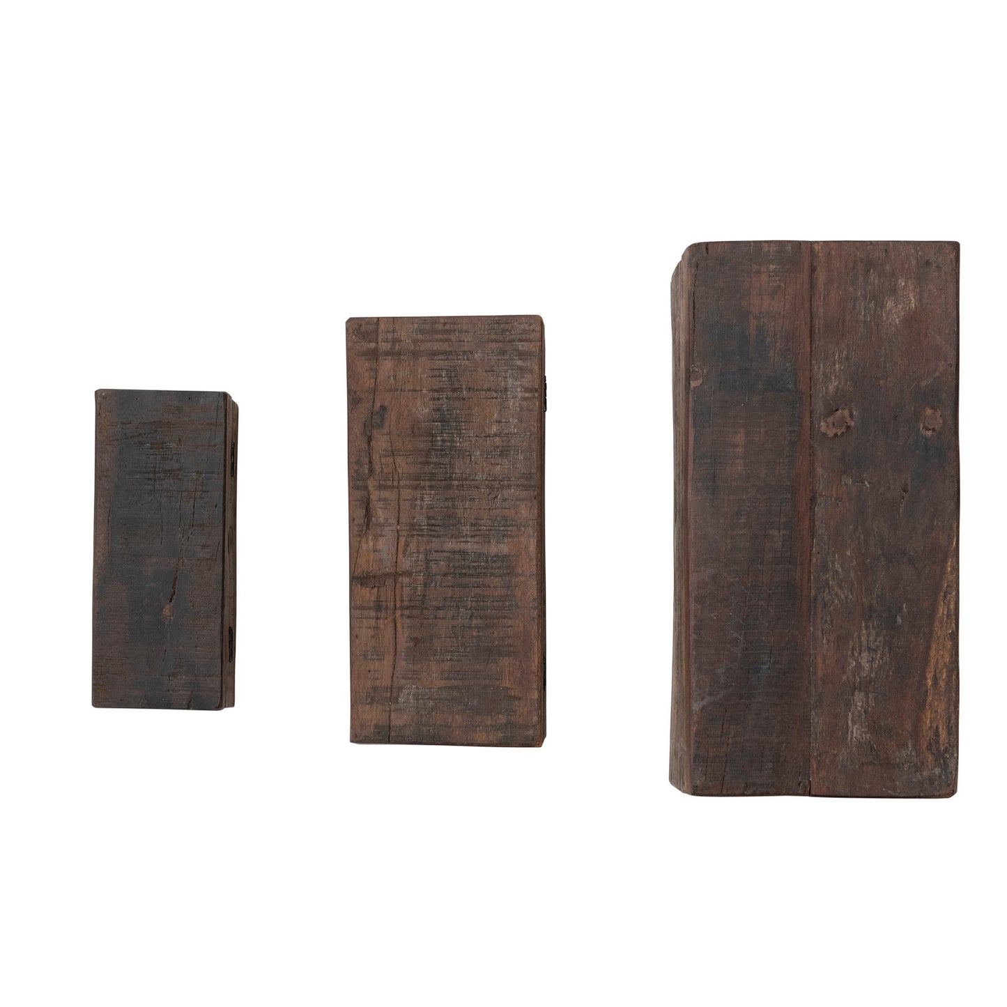 Reclaimed Wood Boxes, Set of 3