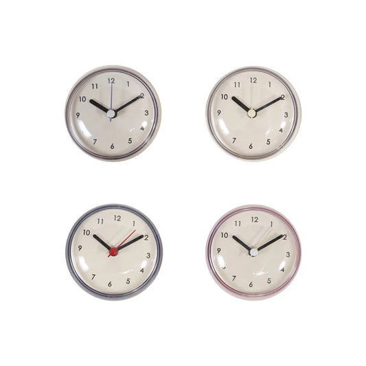 Plastic Clock with Suction Cup, 4 Colors