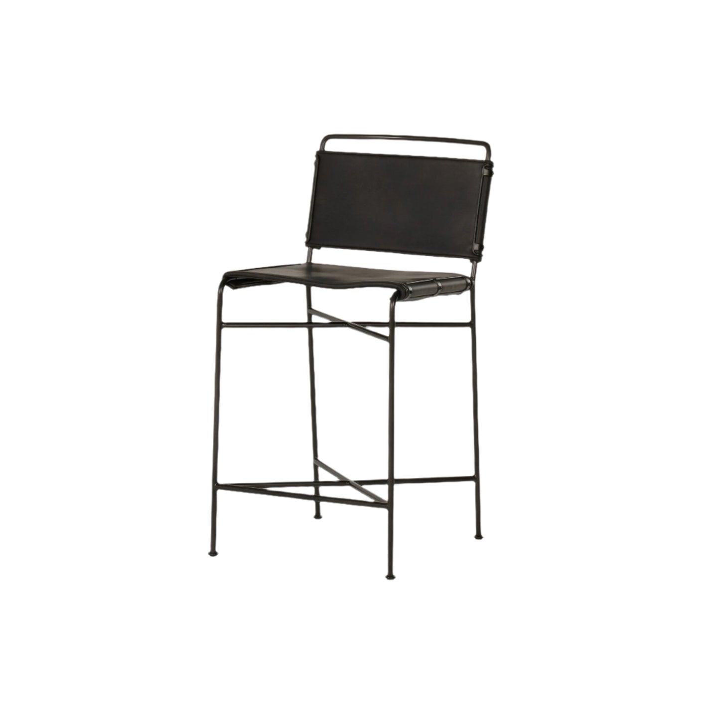 Wharton Stool-Distressed Black-Counter