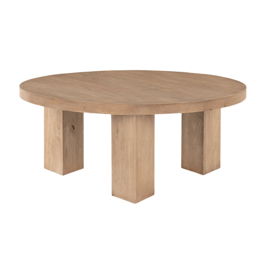 Mesa Round Coffee Table-Light Brushed