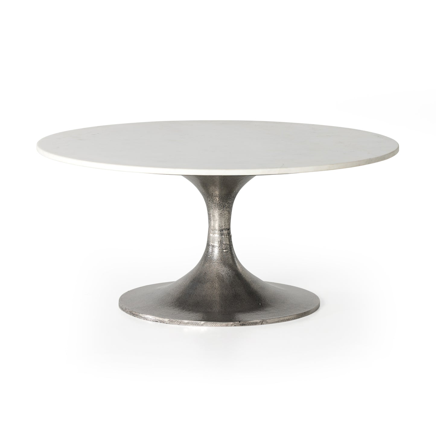 Simone Round Coffee Table-White Marble