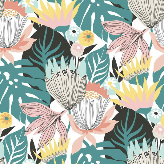 Tropical Leaves Peel and Stick Wallpaper