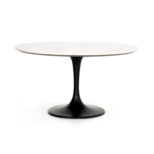 Powell Dining Table-55"-White Marble