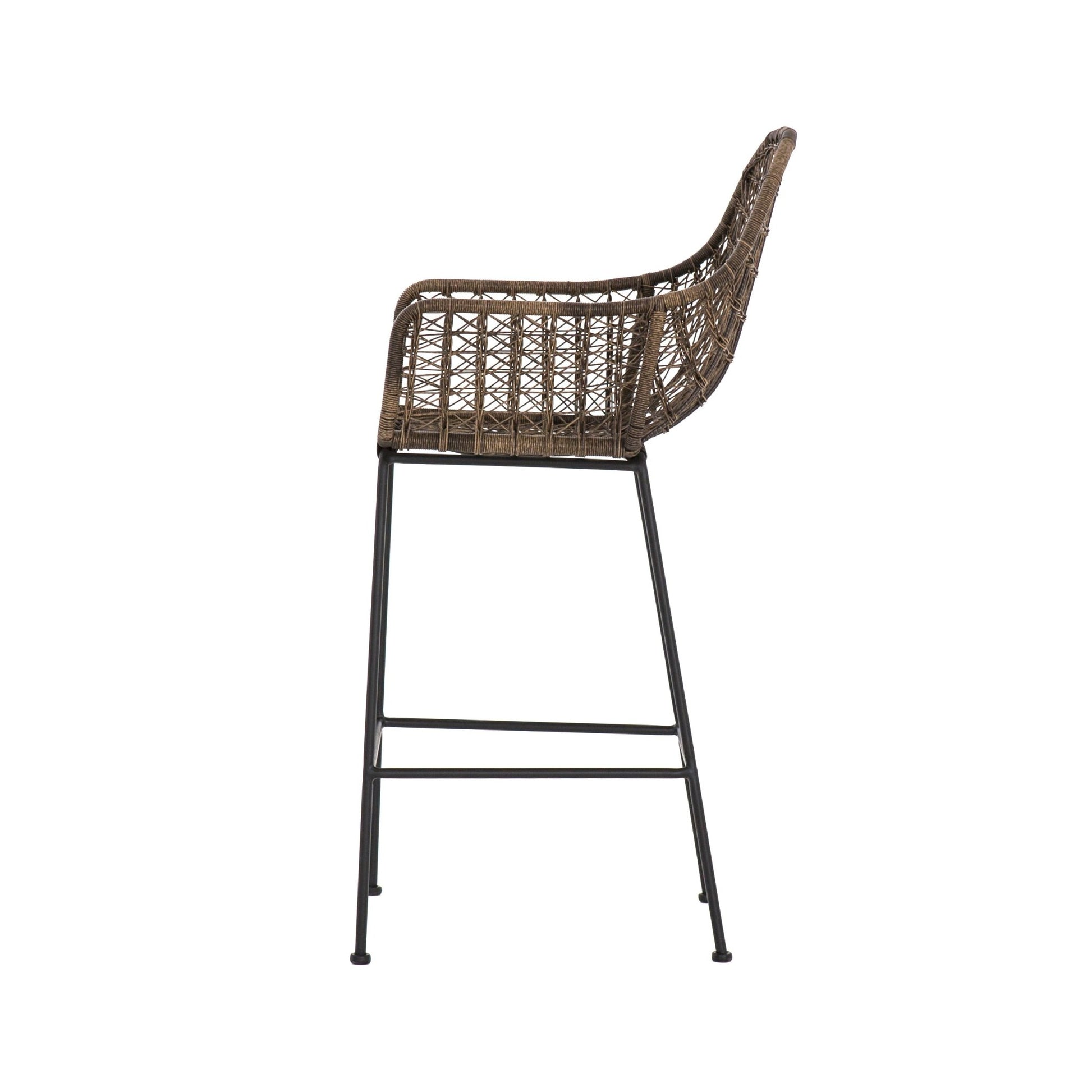 Bandera Outdoor Woven Bar Stool - Astonishing Home Collection
