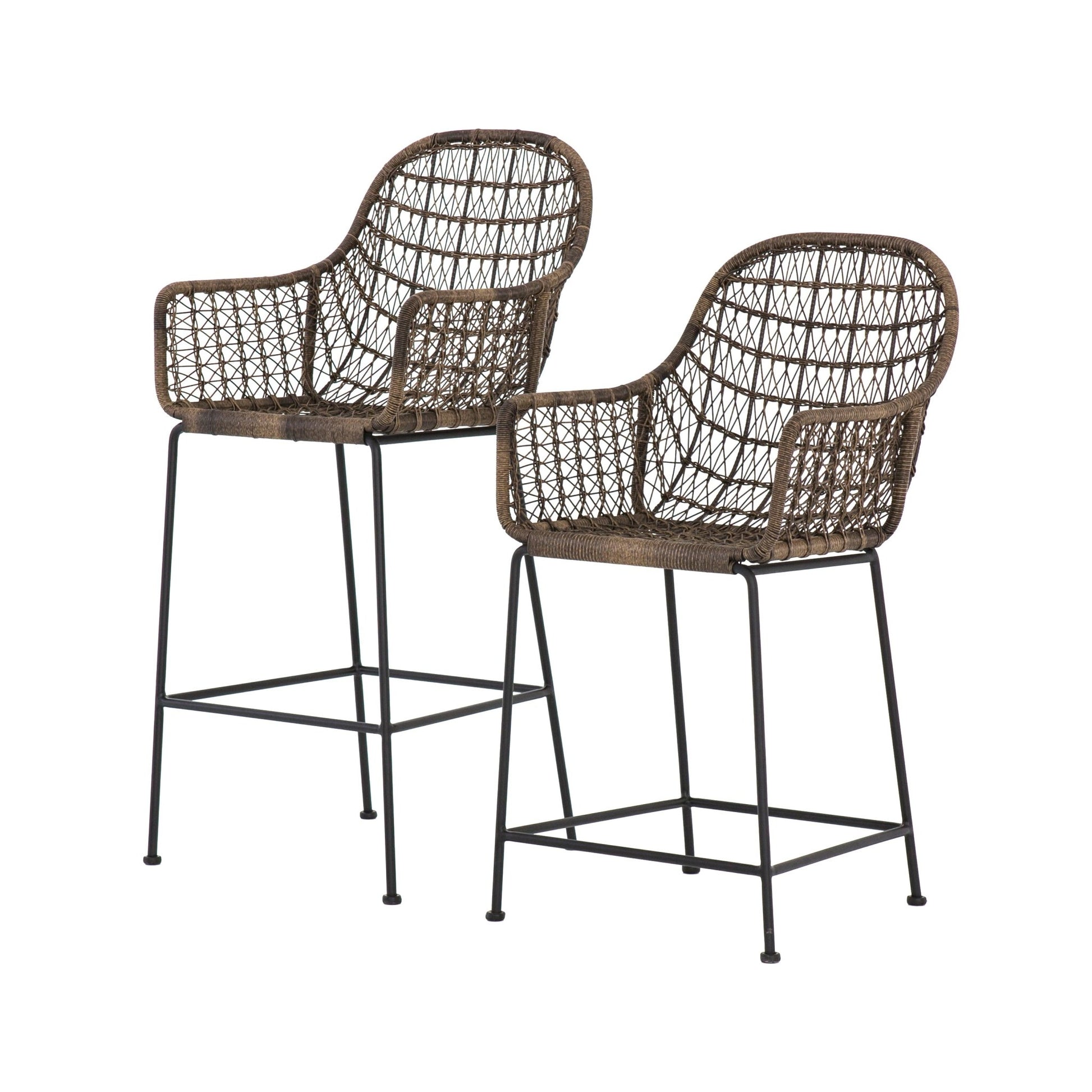 Bandera Outdoor Woven Counter Stool - Astonishing Home Collection