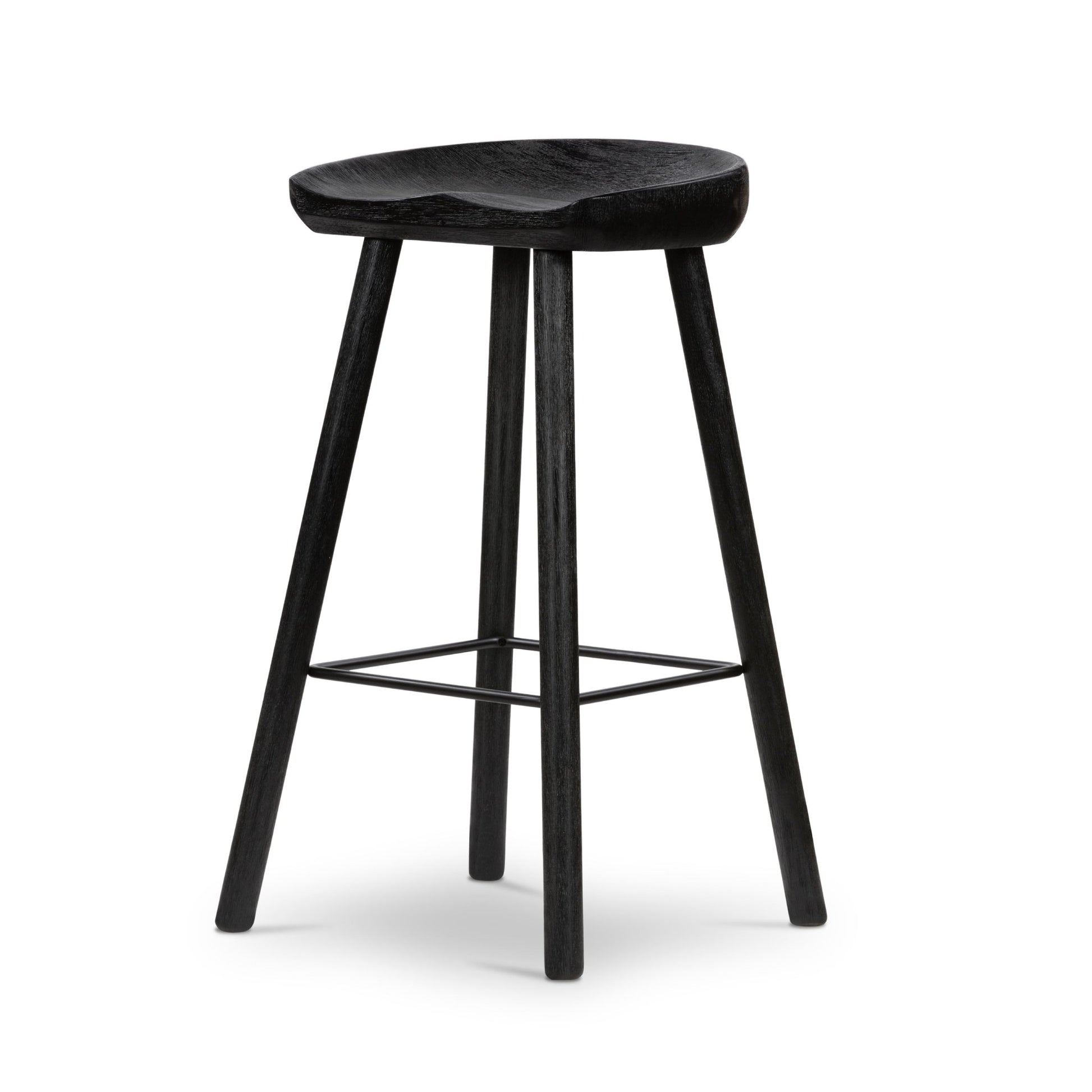 Barrett Stool-Matte Black Parawood-Bar - Astonishing Home Collection