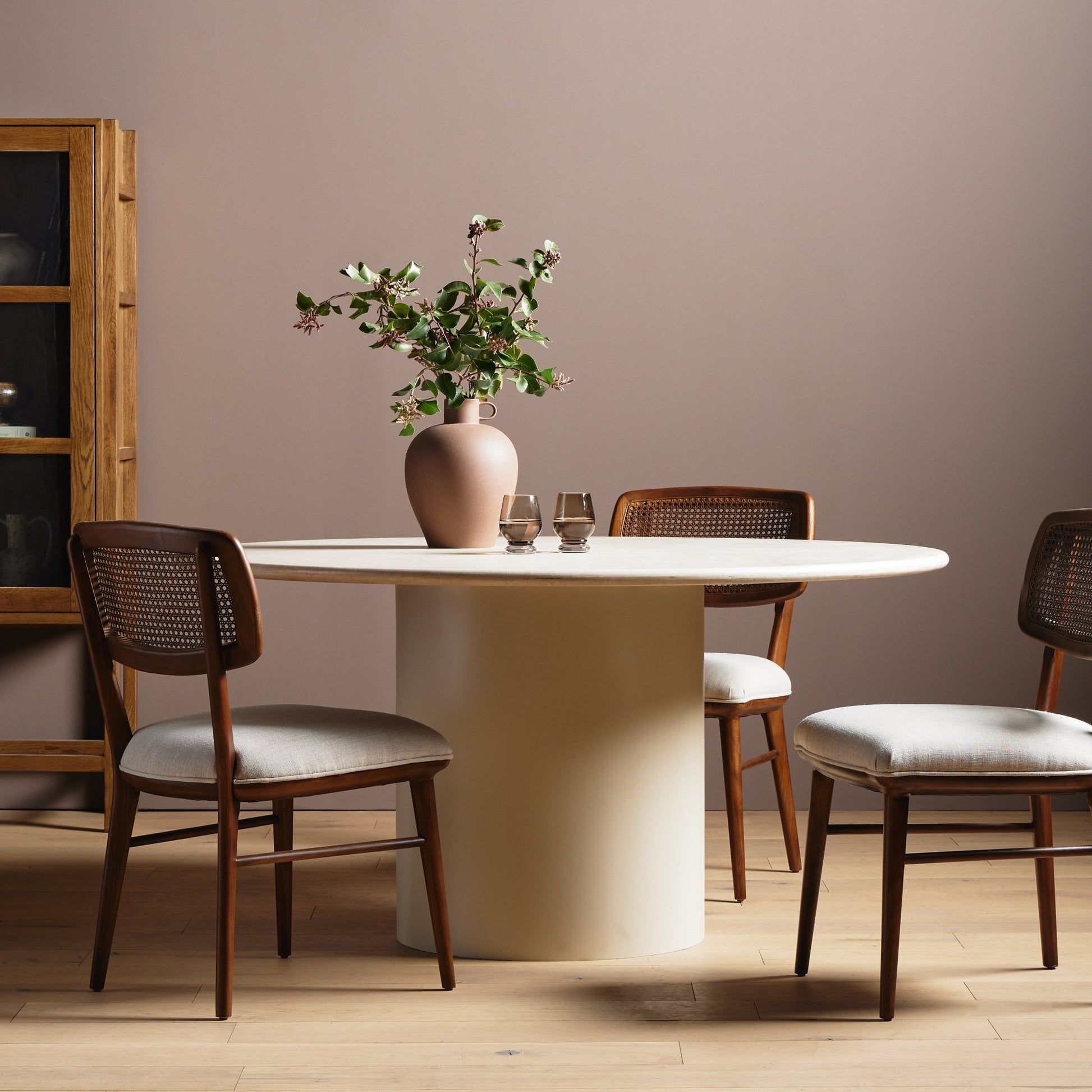 Belle Large Round Dining Table - Astonishing Home Collection